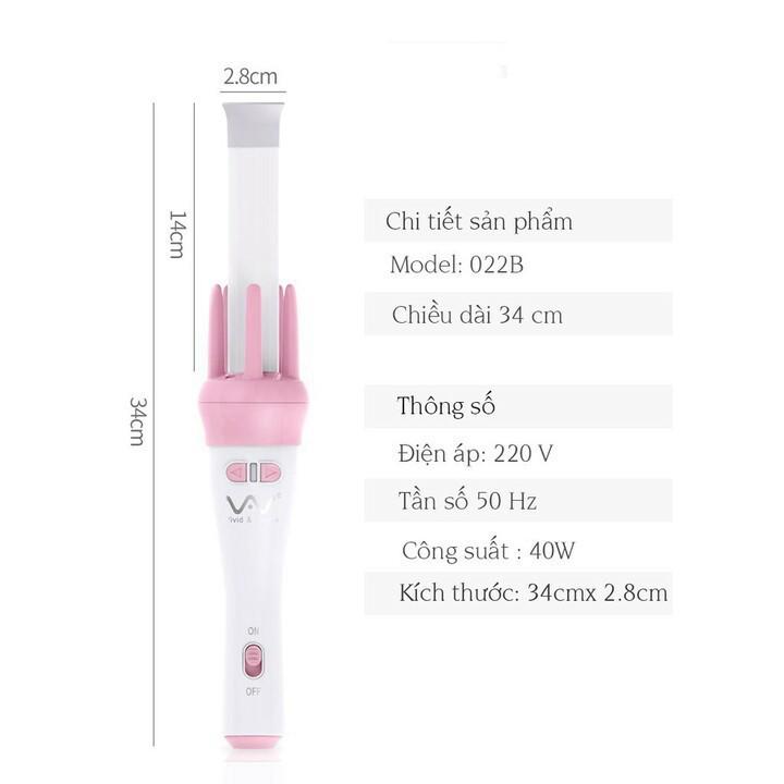 Máy uốn tóc tự động xoay 360 độ làm xoăn tóc vivid - BHGR68