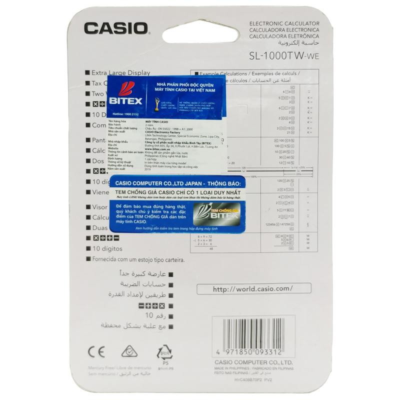 Máy Tính Casio SL 1000TW