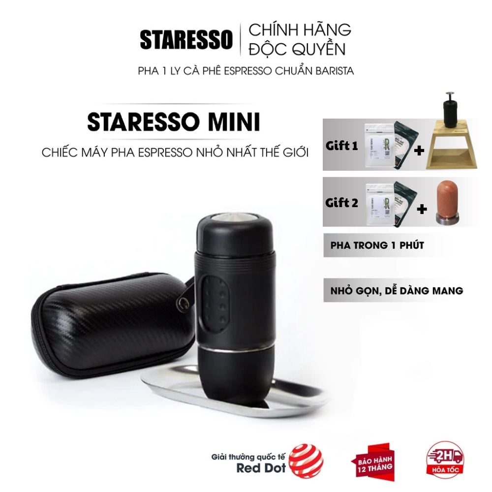 Máy pha cà phê mini cầm tay cao cấp Staresso Mini chính hãng, bản nâng cấp Staresso Mini 2021 - Hàng chính hãng