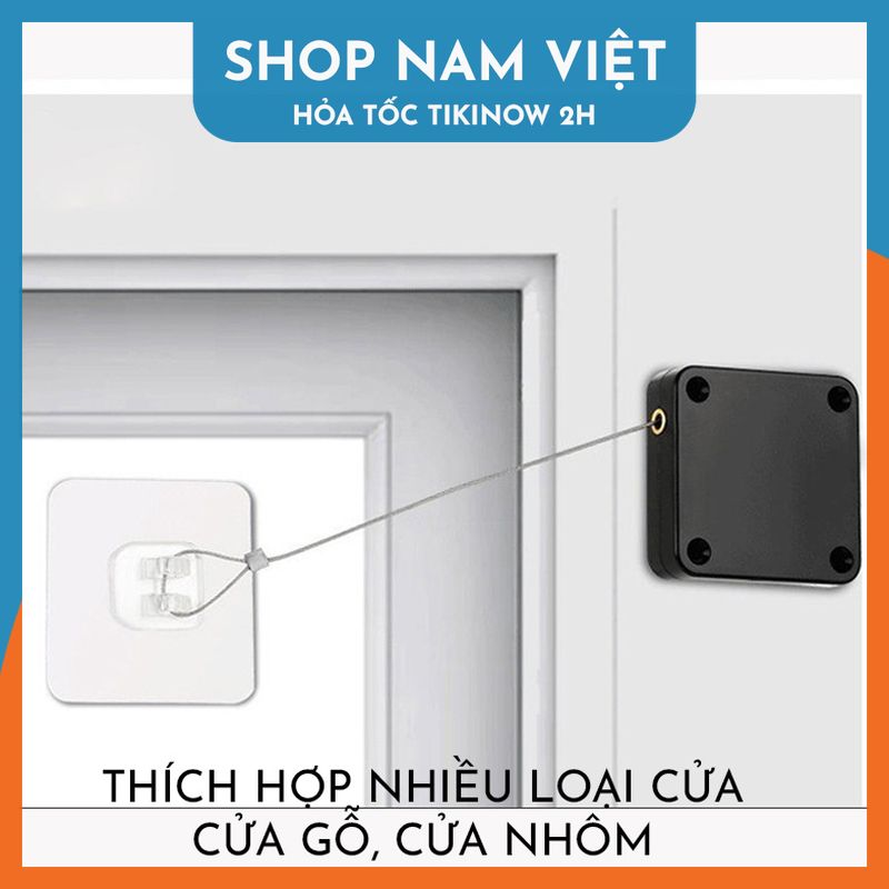 Hộp Tự Động Đóng Cửa Dây Dài 1m2, Lắp Đặt Không Cần Khoan