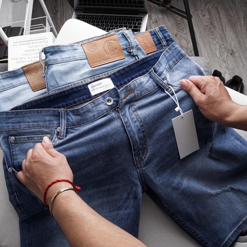 Quần jean nam cao cấp bigsize - Quần short jean nam đẹp xuất xịn co giãn