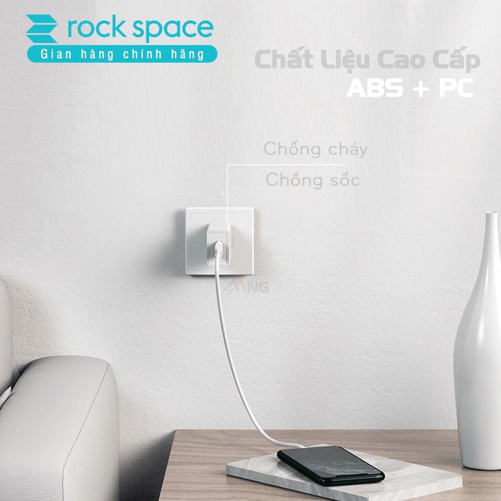 Củ sạc nhanh Rockspace T6 1A dành cho iphone, Samsung 1 cổng USB, chân dẹt, ổn định, không nóng - Hàng chính hãng