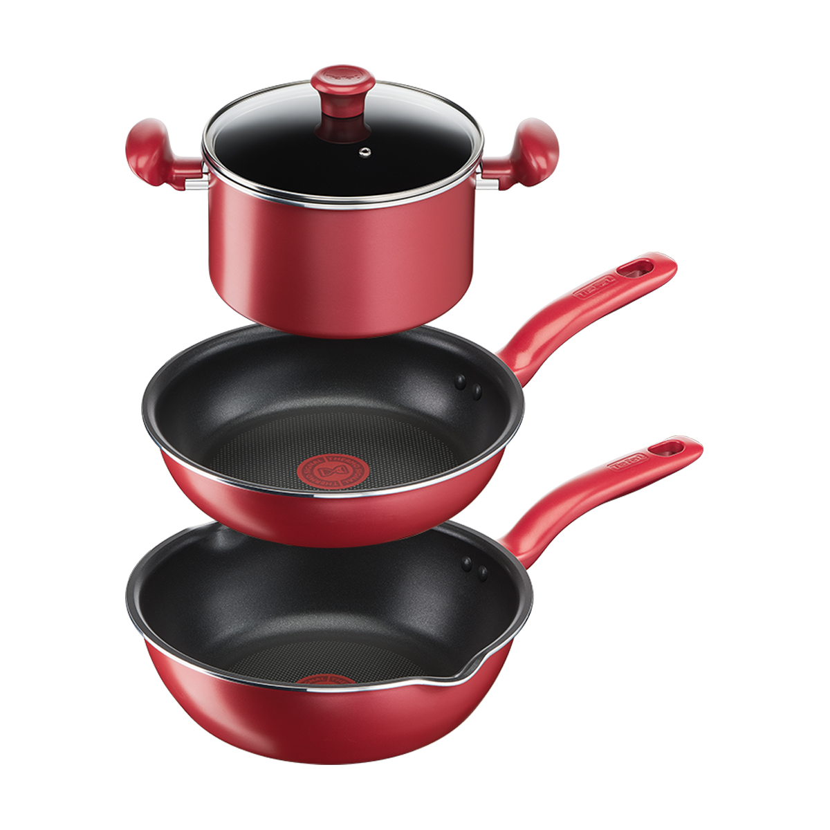 Bộ 3 nồi chảo chống dính đáy từ Tefal So Chef dùng cho mọi loại bếp Hàng chính hãng