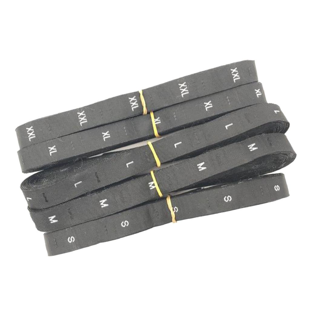5 Cuộn 2500 Miếng Vải Quần Áo Kích Thước Nhãn Thẻ Có Thể Giặt, S M L XL XXL