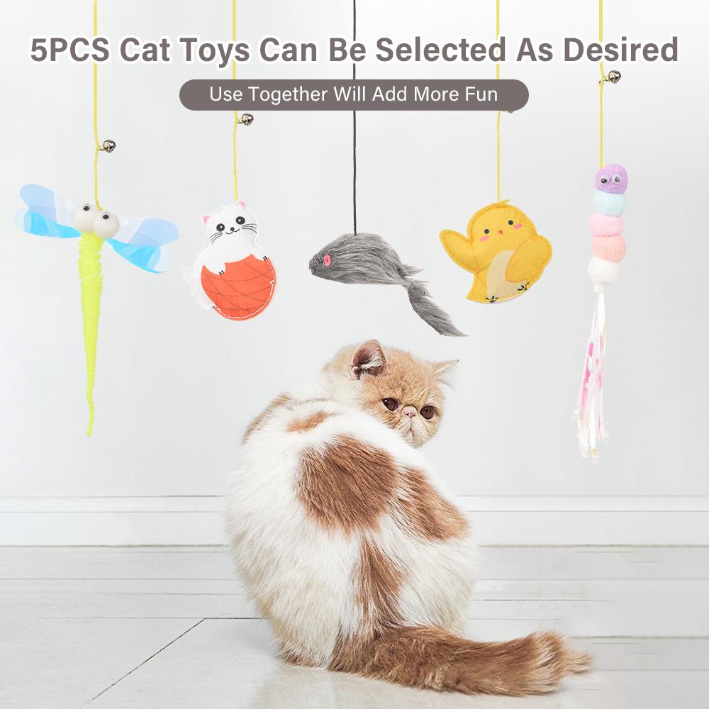 Bộ 5 Đồ Chơi Treo Cửa Tự Động Tương Tác Cho Mèo Cưng