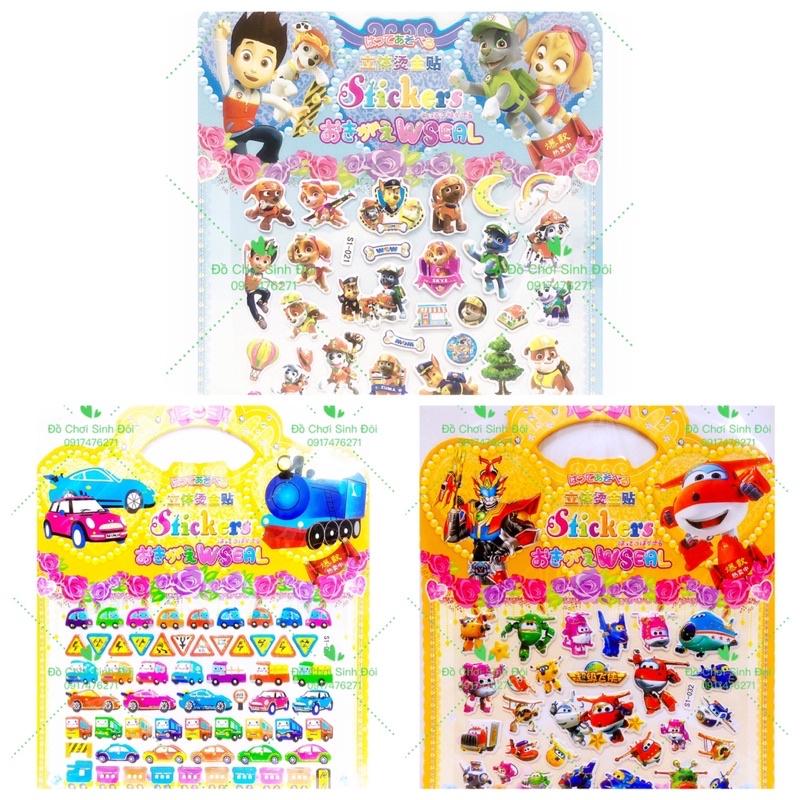 Hình dán nổi 3D - combo 3 tấm ngẫu nhiên