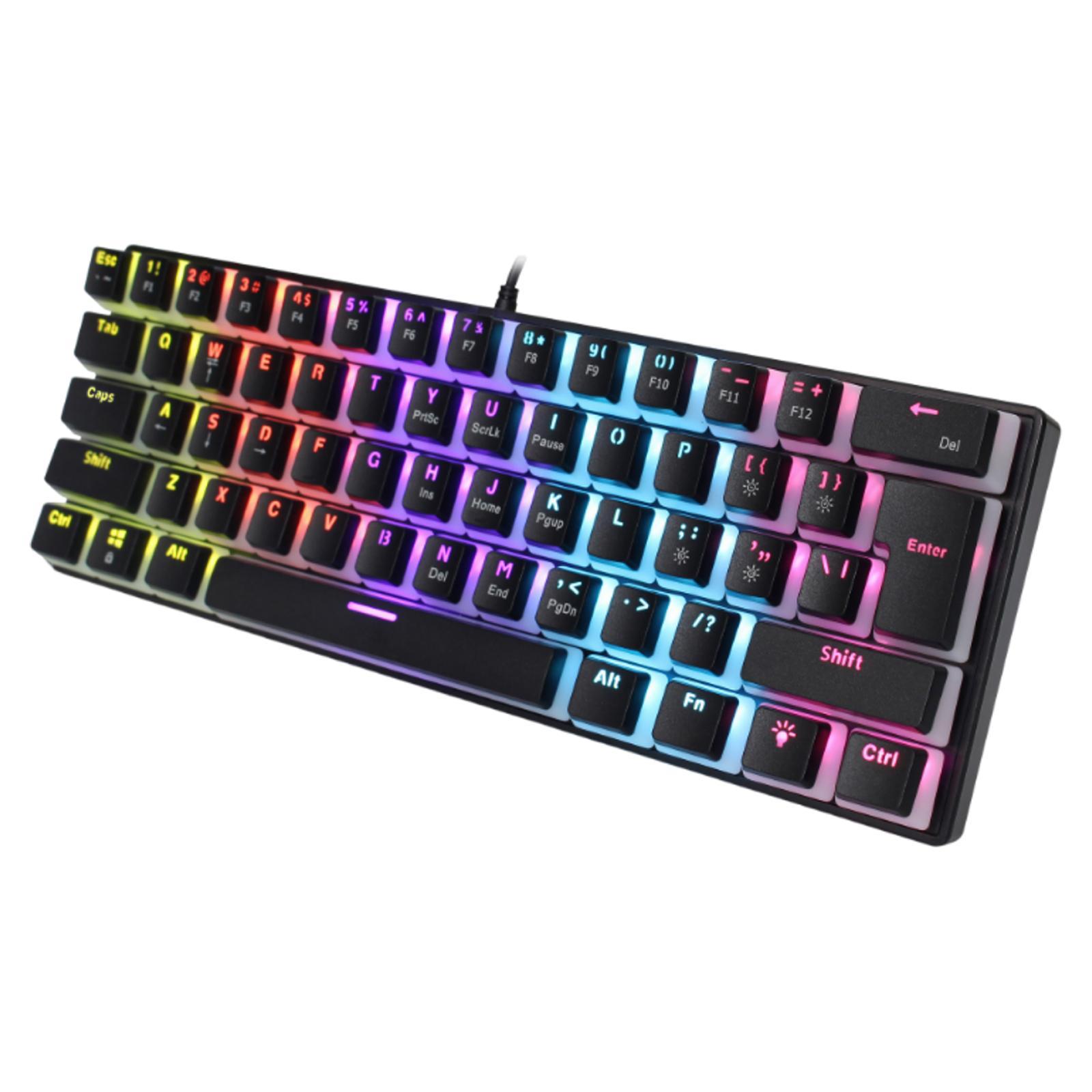 Durable Mechanical Gaming Keyboard with Cable US Layout Replaces for PC