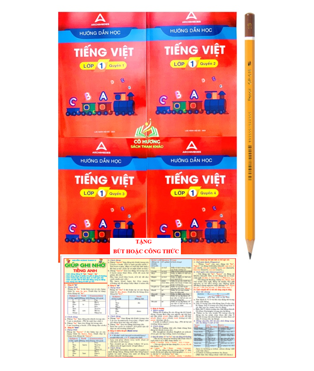 Sách - Combo 4 cuốn Hướng dẫn học toán lớp 1 trường Archimedes school - Mới 2023
