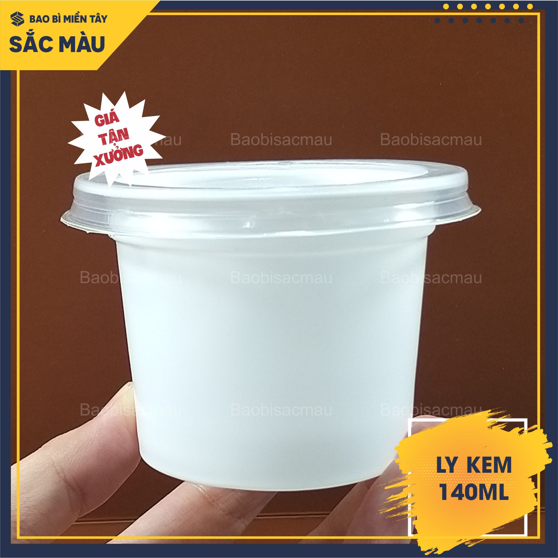 50 cốc/ ly kem 140ml kèm nắp, hủ nhựa đựng kem, hủ đựng sữa chua, đựng nước sốt
