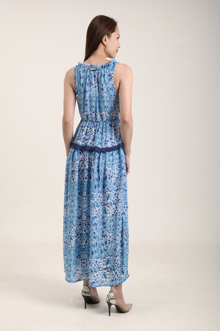 Maxi Boho Phối Ren Cao Cấp Isla Bonita IB28249-BU