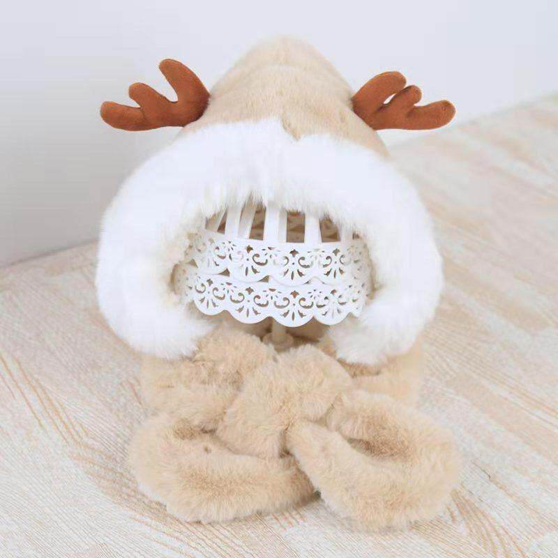 Mũ kèm khăn siêu ấm thiết kế kiểu sừng hươu đáng yêu cute cho bé