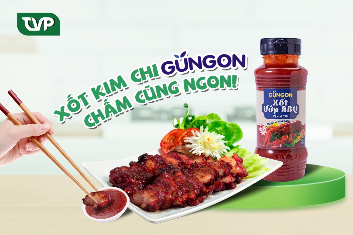 Xốt ướp bbq vị kim chi Gungon dùng để chấm, ướp hoặc nấu lẩu chai 240g