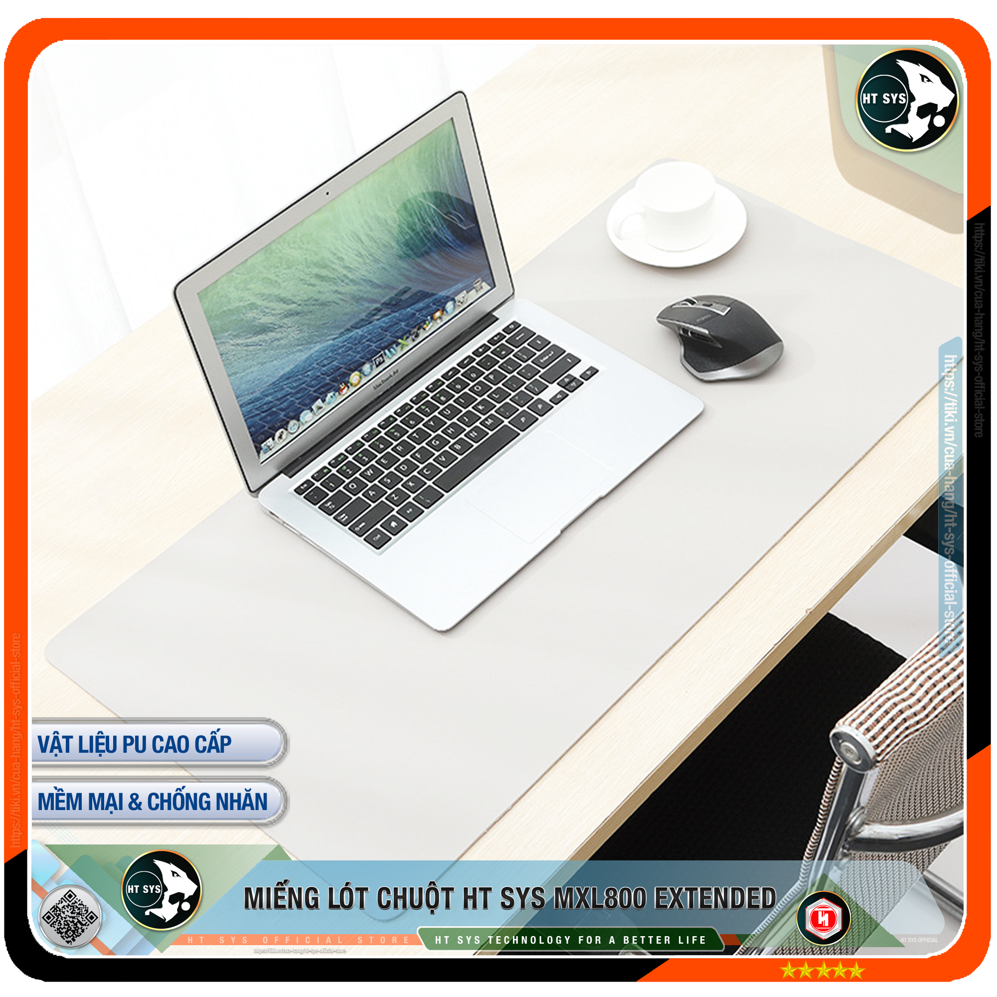 Miếng Lót Chuột HT SYS Desk Pad 80x40 - Hàng Chính Hãng