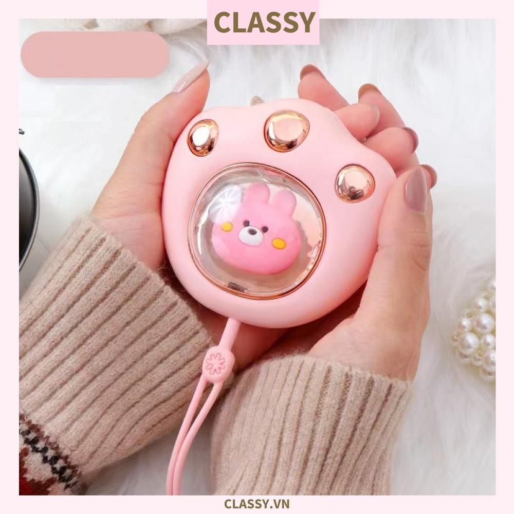 Máy sưởi ấm tay mini Classy sạc bằng USB nhỏ gọn nhiều màu PK1362