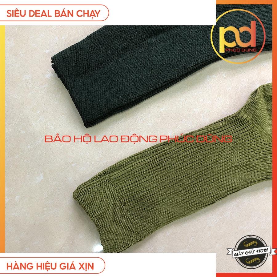 Vớ, tất dài nam xanh lá xanh rêu giá rẻ thấm hút mồ hôi tốt 80% cotton co giãn 4 chiều MÃ SQ1