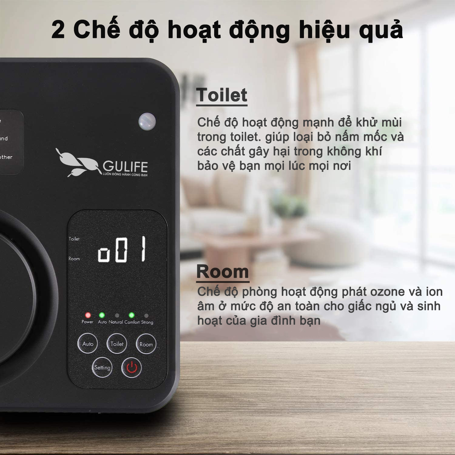 Máy Lọc Không Khí Tạo Ozone Gulife GML-38Oz Hàng Chính Hãng - Kèm Bộ Quà Tặng Cao Cấp