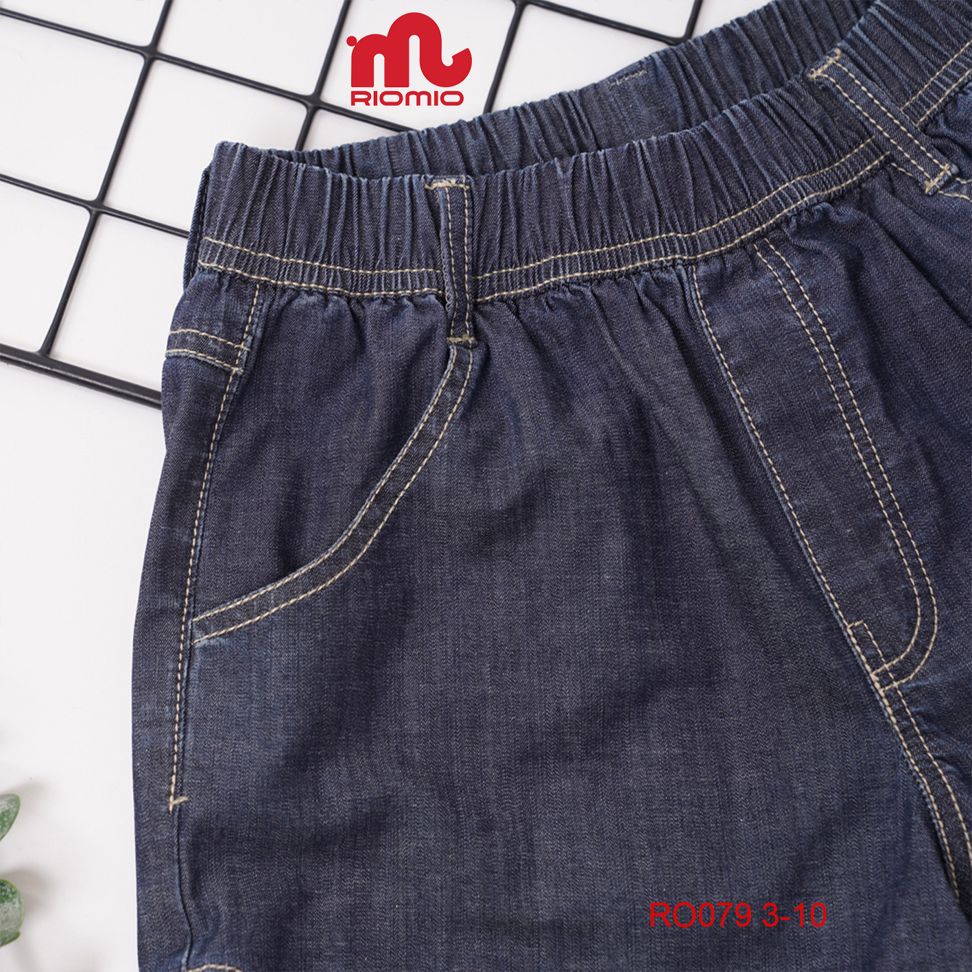 Quần short jeans cao cấp Riomio cho bé gái gấu lượn, xinh cá tính 100%cotton USA- RO079