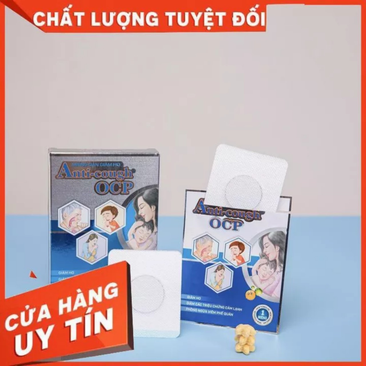 Miếng Dán Giảm Ho ANTI COUGH PATCHES (hộp 10 miếng)