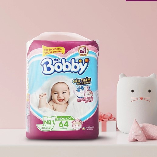 Tã Giấy Newborn 2 Bobby 40 Miếng/ 60 Miếng