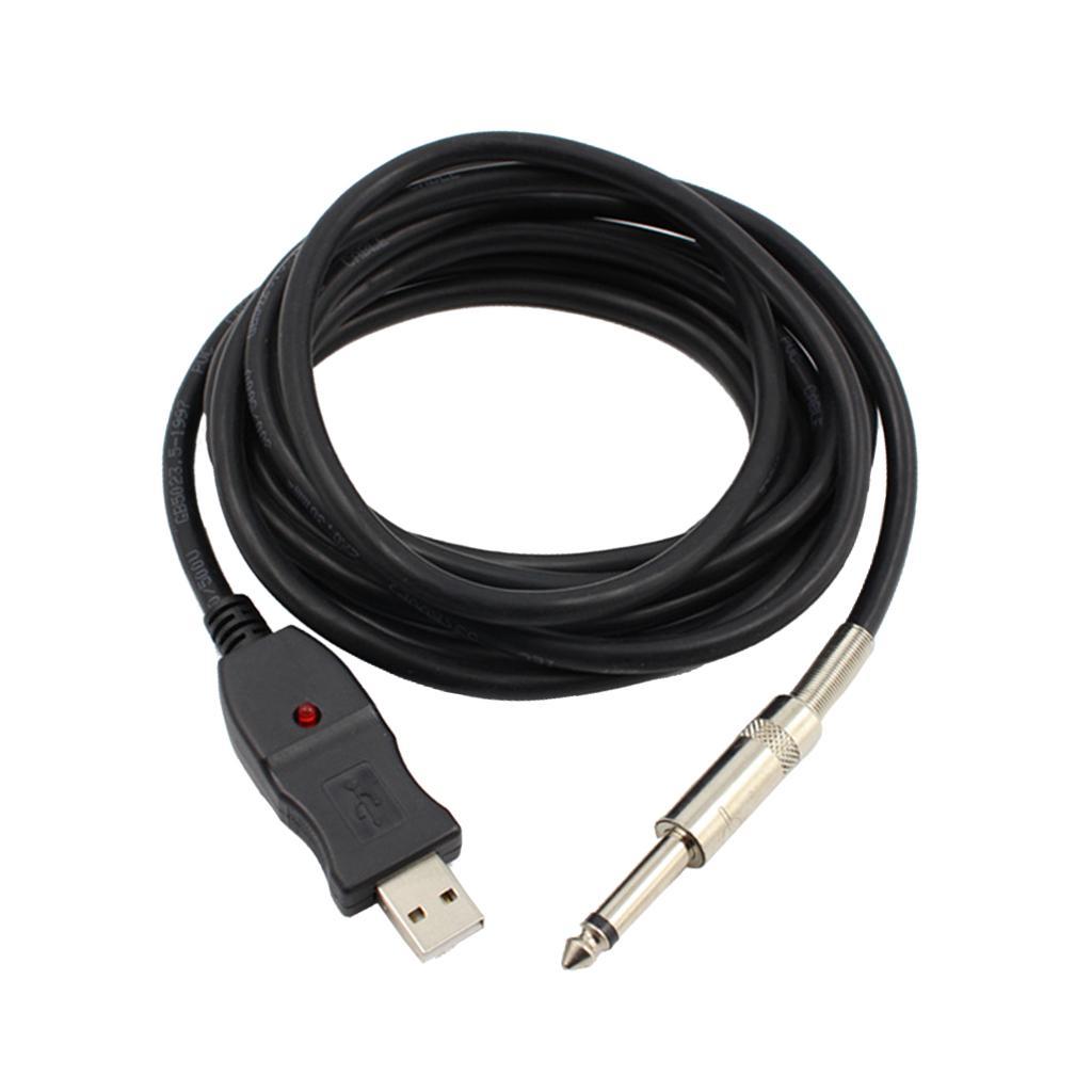 USB Guitar Cable Male to 6.5mm  Studio Audio Connector Cord