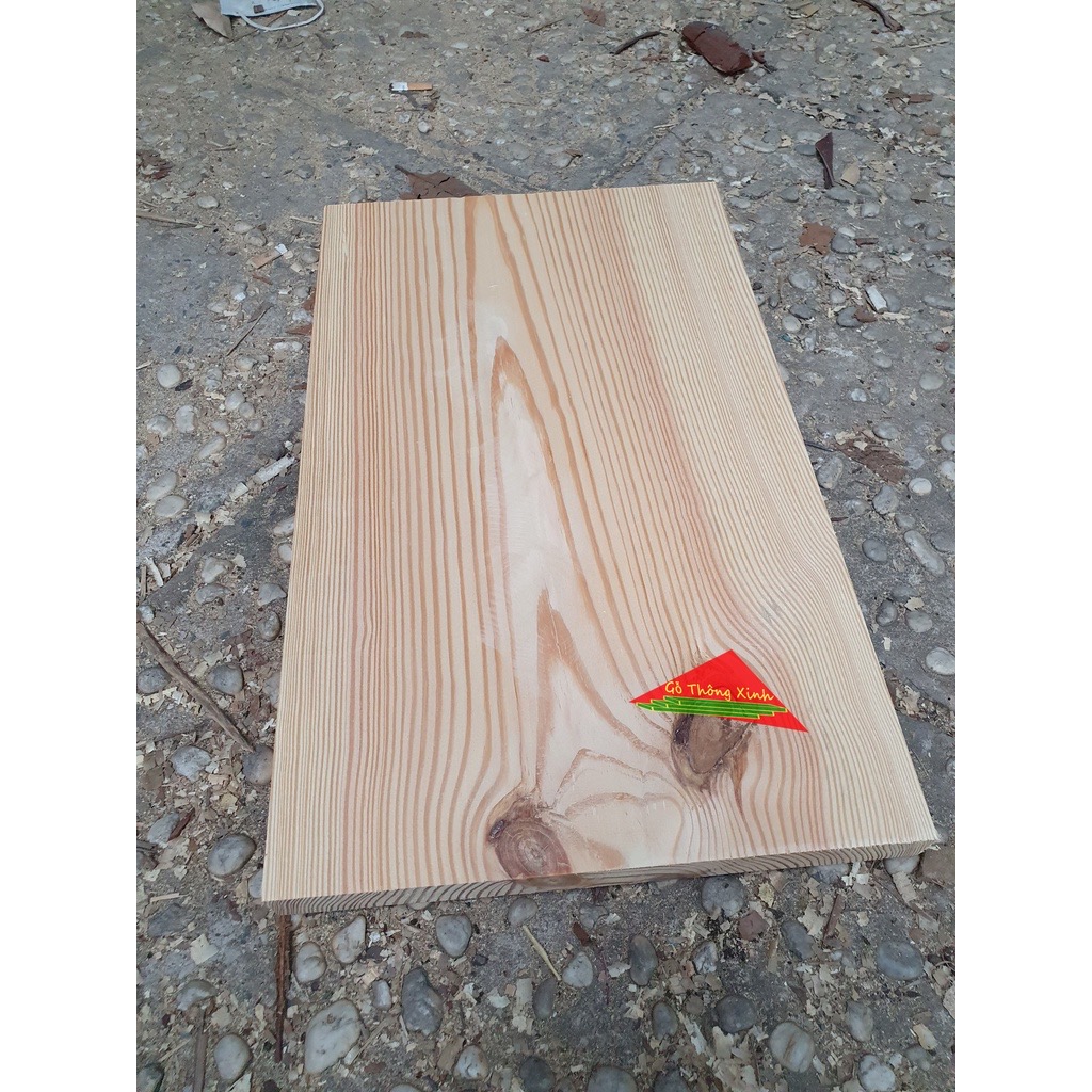 Tấm gỗ thông mặt lớn rộng 24cm, dài 60cm, dày 3cm thích hợp dùng làm bậc cầu thang, xích đu,làm kệ,mặt bàn, DIY