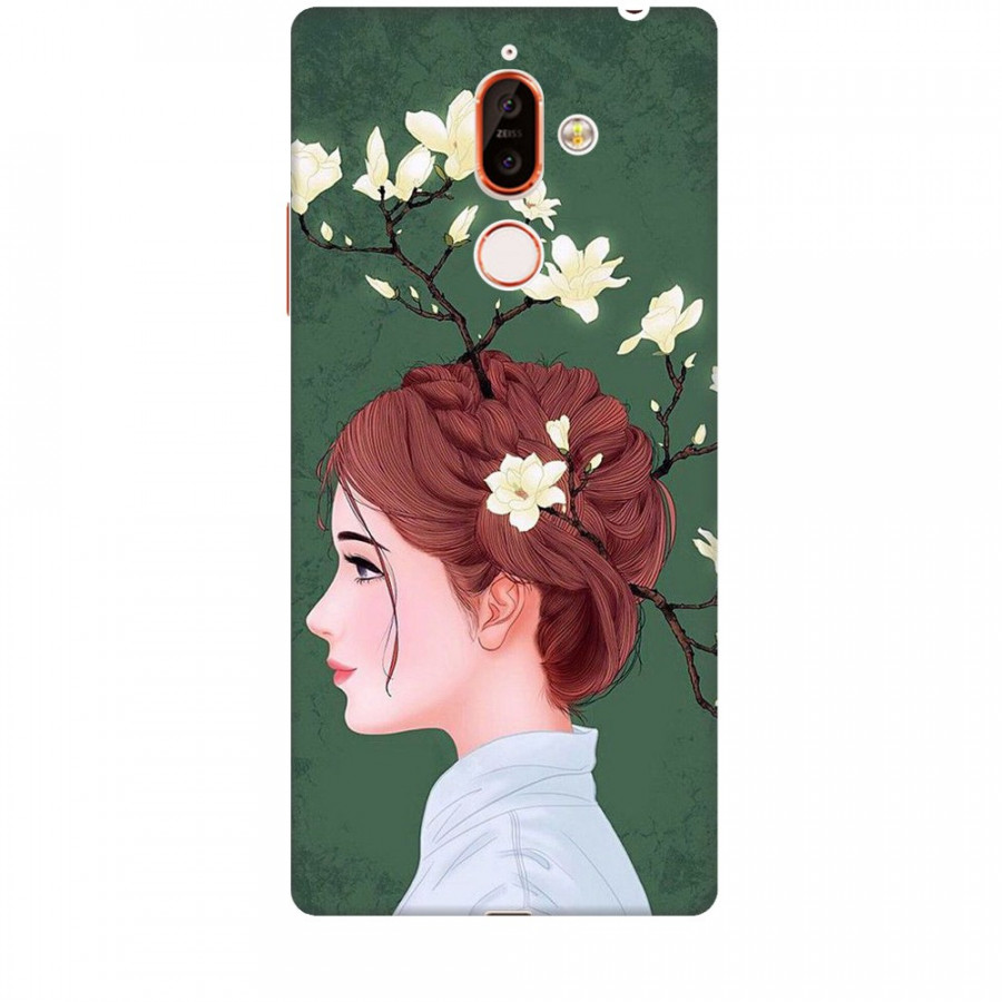 Ốp lưng dành cho điện thoại NOKIA 7 PLUS Cô Gái Tóc Hoa