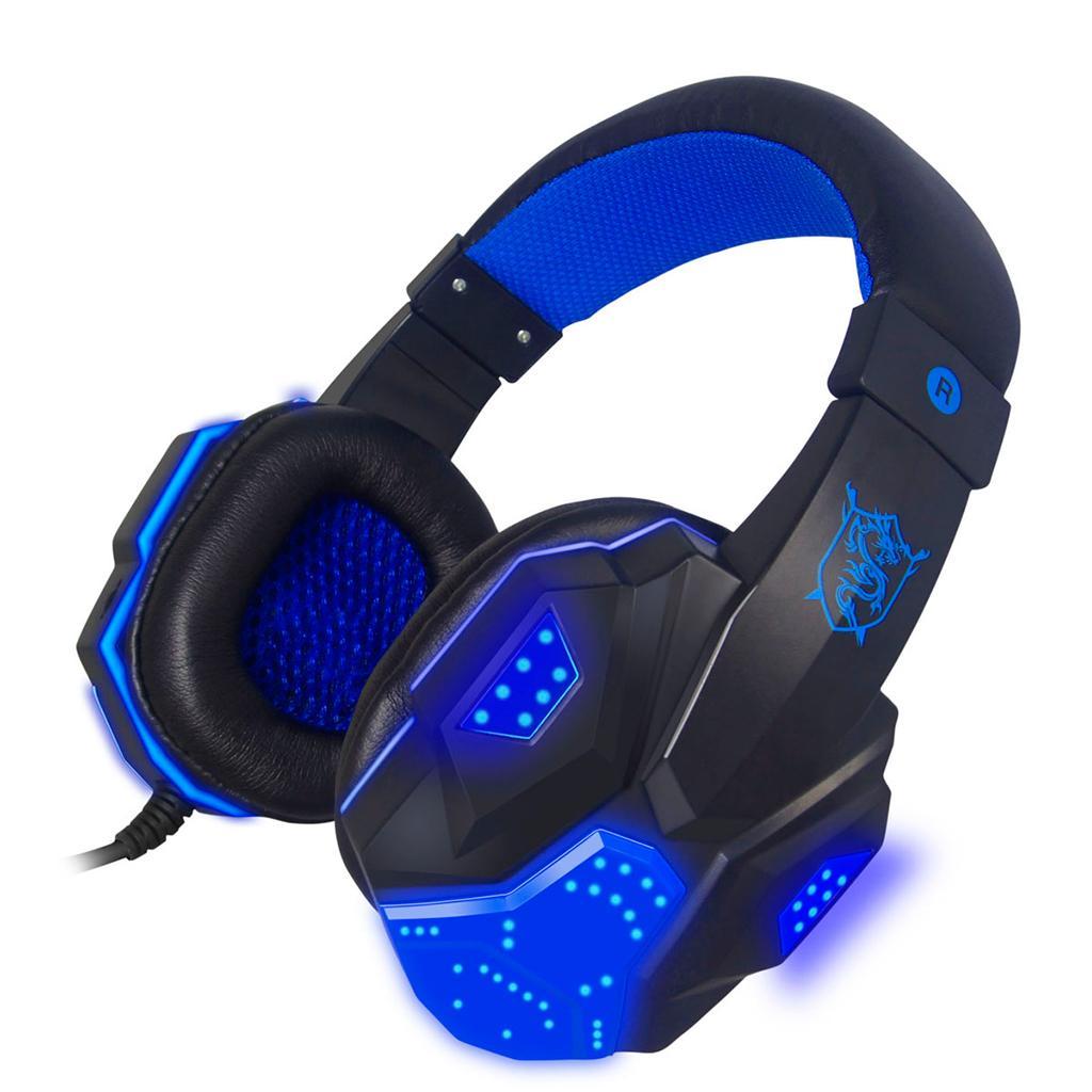 2Pcs Gaming Headset Stereo Computer Game Headphones with microphone LED Game