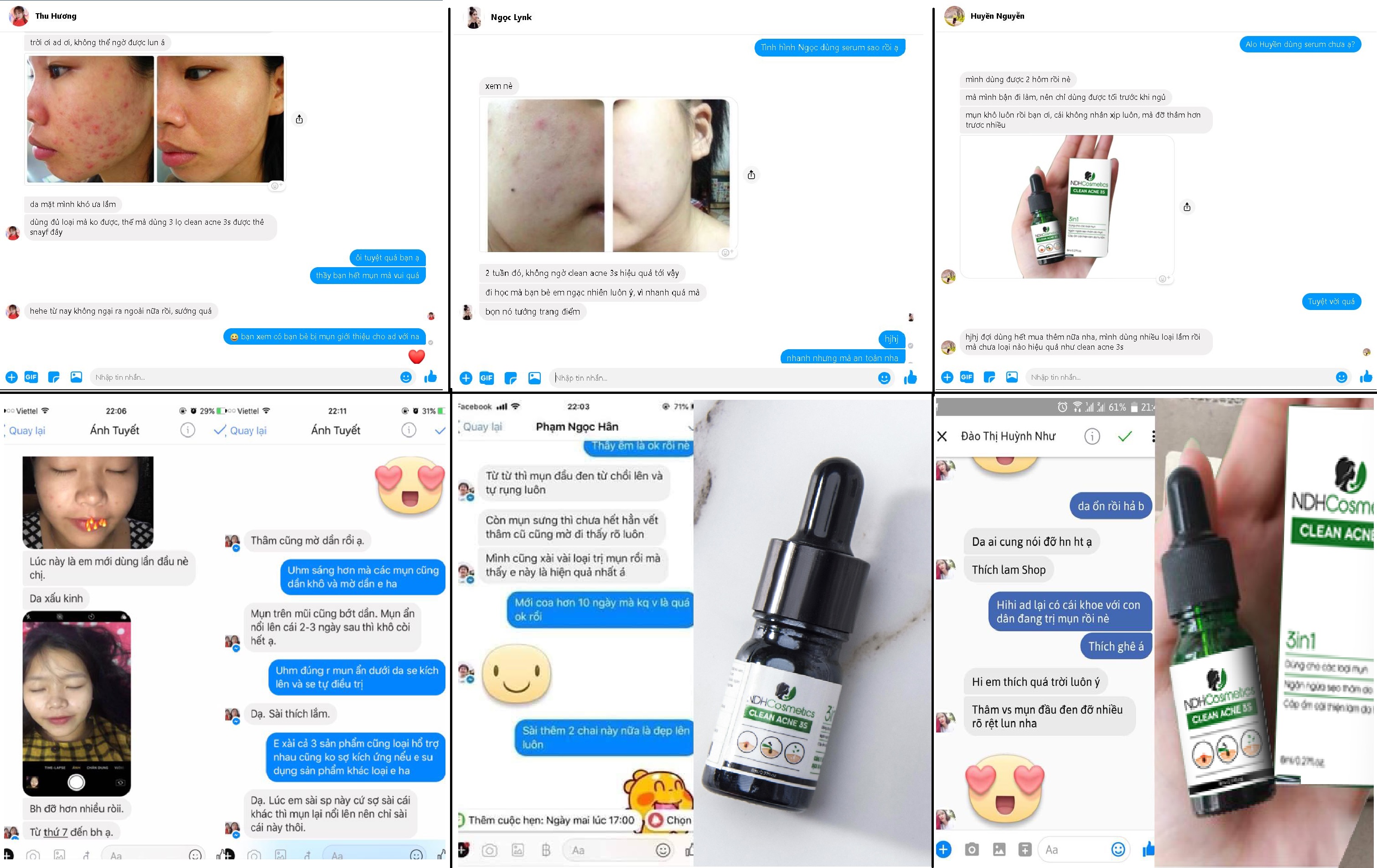 Serum Ngừa Mụn Clean Acne 3S 8ml 100% Tự Nhiên