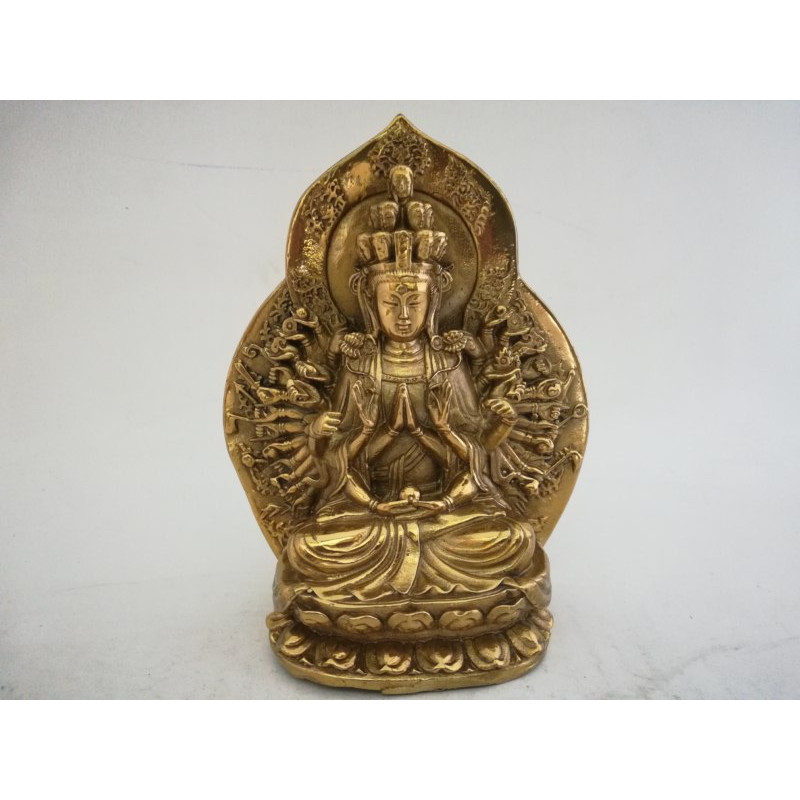 Tượng Thiên Thủ Thiên Nhãn bằng đồng nét 16,5cm