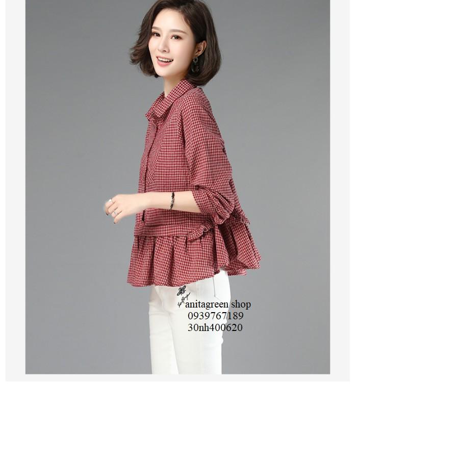 Nh400620-SƠ MI NỮ SỌC BABY DOLL