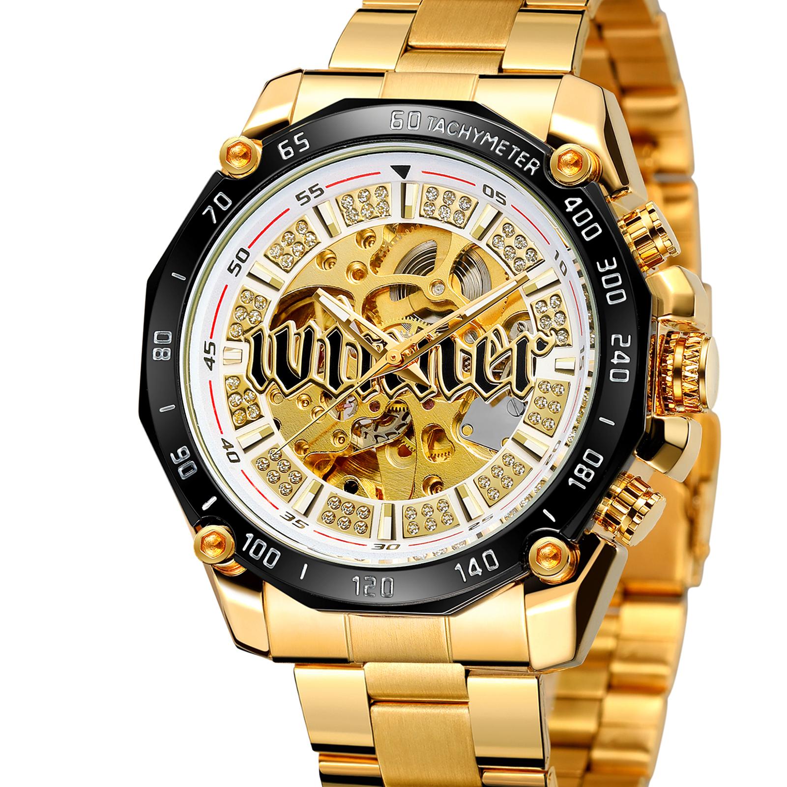 Đồng hồ cơ tự động lên dây cót cho nam thời trang bằng thép không gỉ