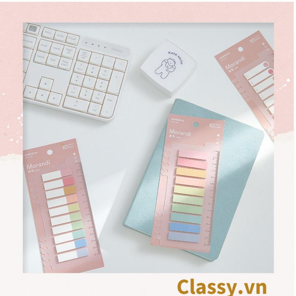 Tệp giấy note ghi nhớ Post-It Classy , màu pastel dễ thương tiện dụng; kích thước 4,6 * 1,5cm PK500