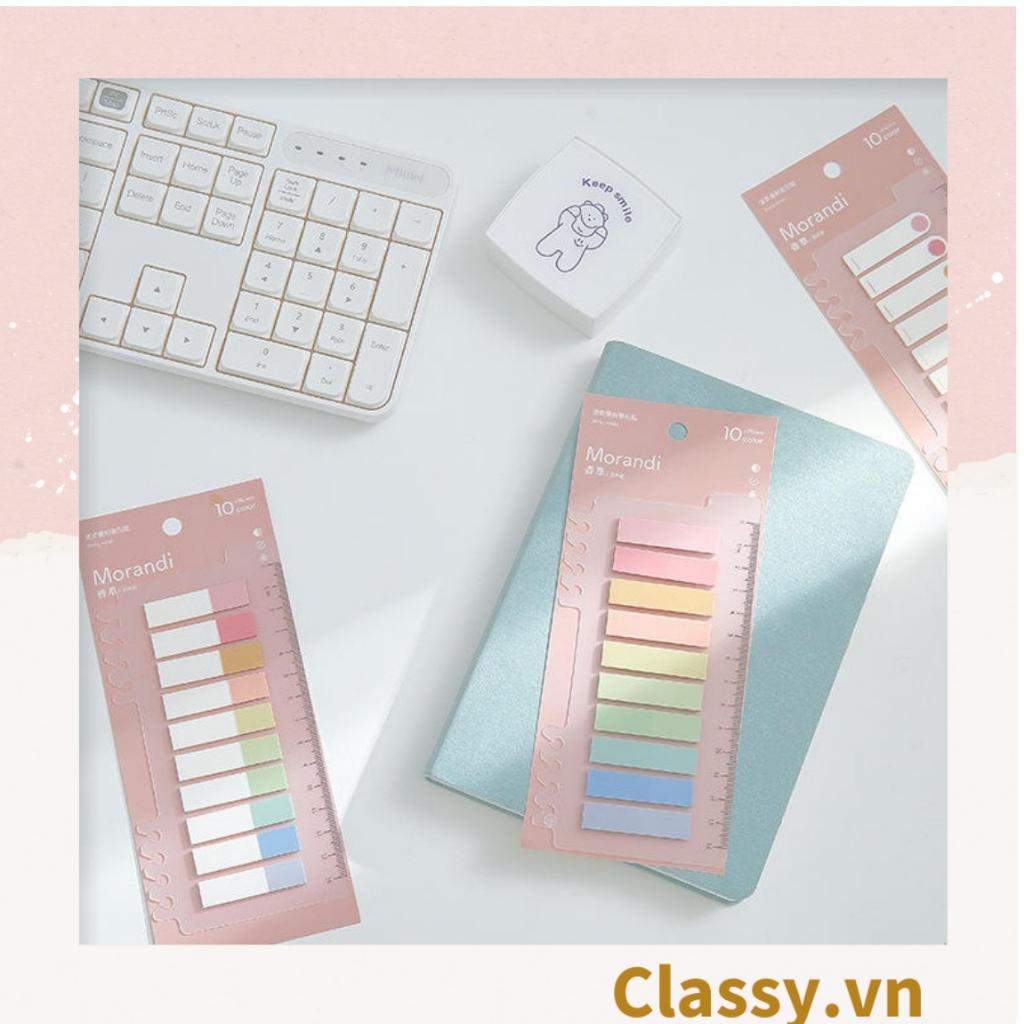 Tệp giấy note ghi nhớ Post-It Classy , màu pastel dễ thương tiện dụng; kích thước 4,6 * 1,5cm PK500