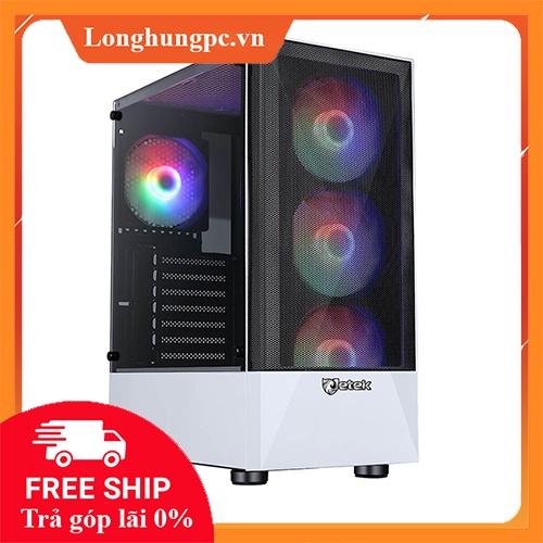 Vỏ Case JETEK SQUID R3 WHITE 3 FAN RGB (Mid Tower/Màu Trắng)