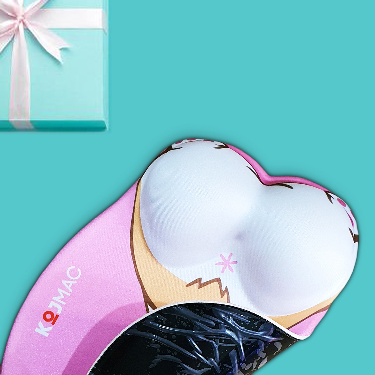 Lót Chuột Có Đệm Tay KOJMAC PKA312 MOUSE PAD SILICONE GAMING 3D ANIME CUTE Mông Cún Corgi Dễ Thương - Hàng Chính Hãng