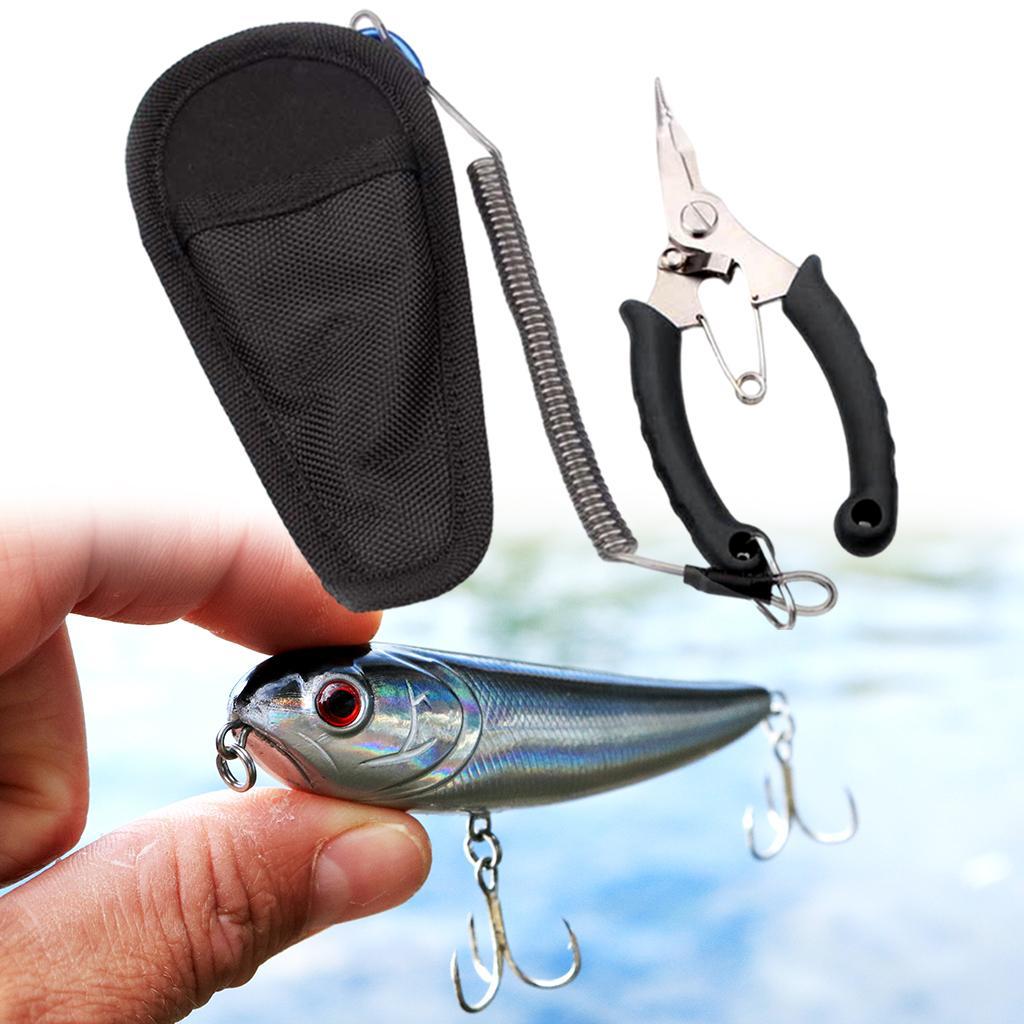 Fishing Pliers Cutter Fish Lip Hook Remover Tool with Lanyard Saltwater Fishing Equipment Multifunctional