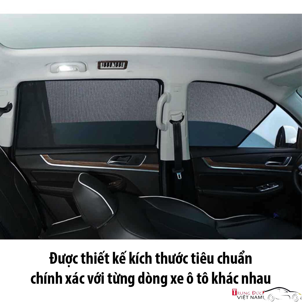 Bộ rèm che nắng ô tô nam châm theo xe Fadil - Hàng Chính Hãng - Quà tặng cây thông thơm treo xe