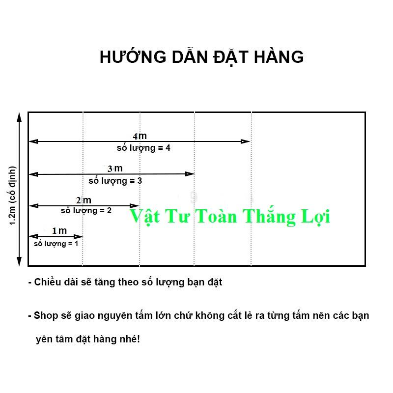 ( Khổ cao 1,2m x dày 8dem) Tôn nhựa lấy ánh sáng che mái nhà