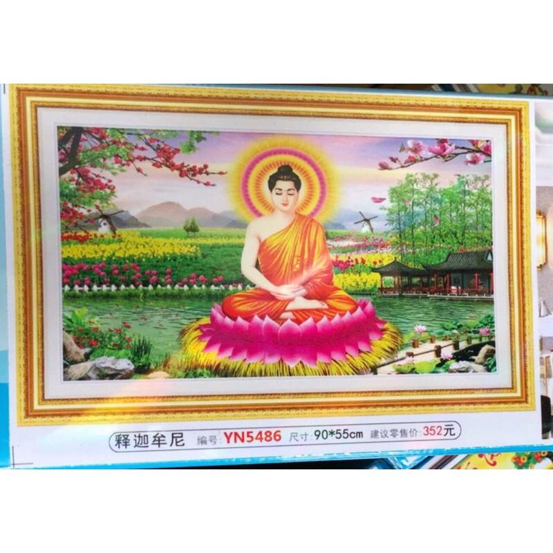 Tranh đính đá Phật Ngồi Toà Sen Yn5486 chưa đính