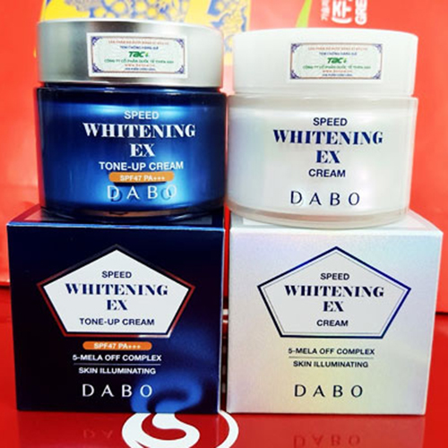 Kem dưỡng trắng da mặt nhanh, làm mờ vết nám, thâm đốm Dabo Speed Whitening Ex Cream Hàn Quốc 50ml tặng móc khóa - Kem đêm