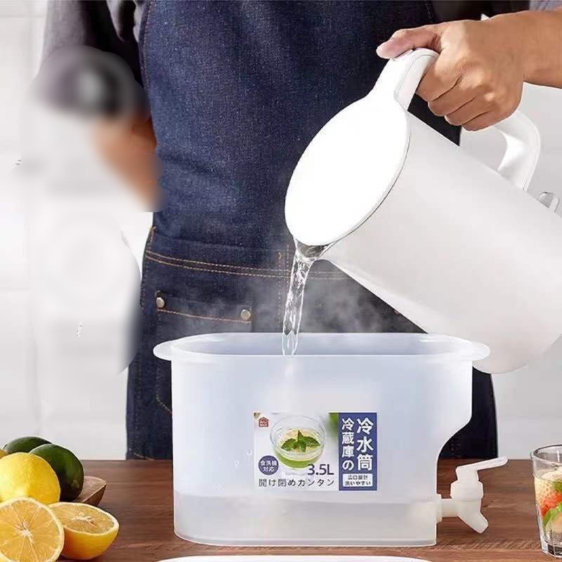 Hộp đựng nước có vòi  3, 5L ,  bình đựng nước  để tủ lạnh , đựng nước trà   ,  detox   ,  nước trái cây ,  tiện dụng  và  cao cấp  , chịu nhiệt rất tiện lợi
