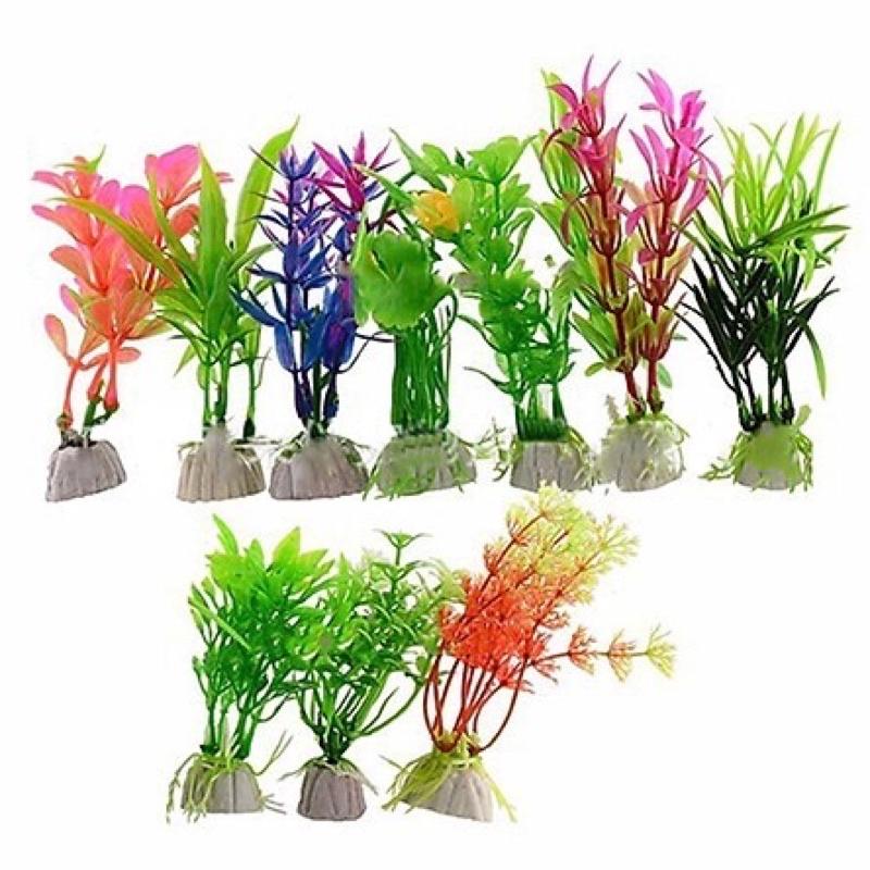 Cây nhựa trang trí mini cho bể cá