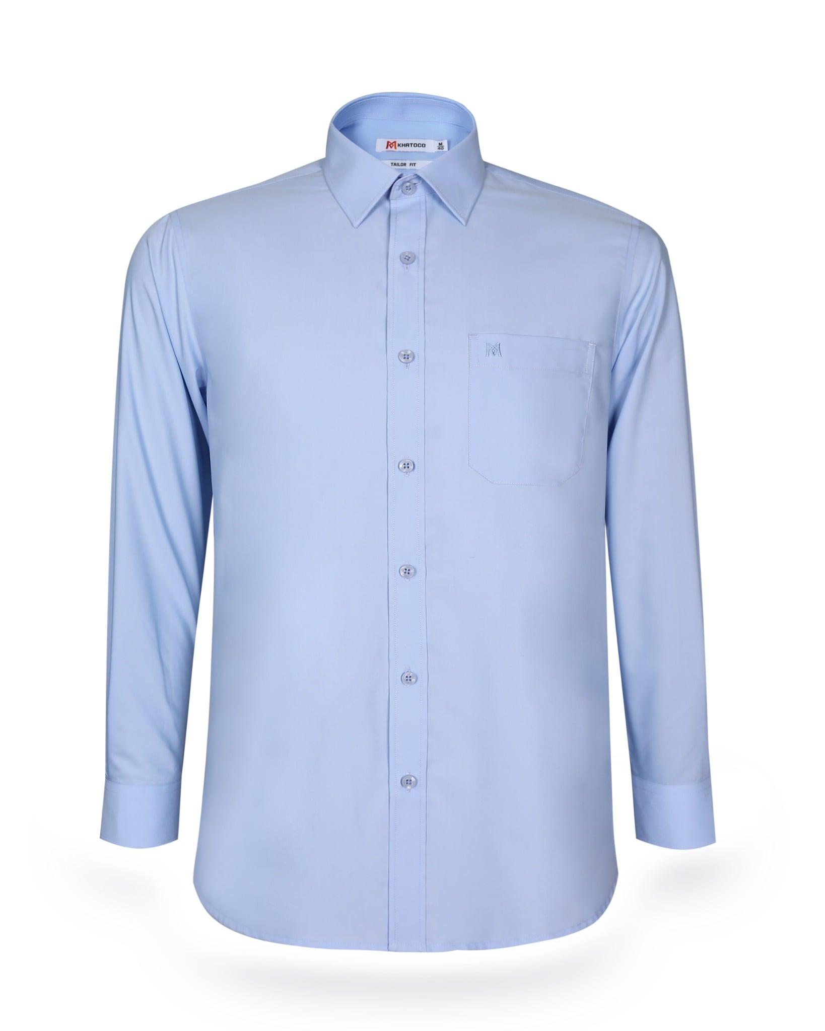 Áo sơ mi nam KHATOCO Tailor Fit dài tay A1MD360T1-CNXA443-2708-D