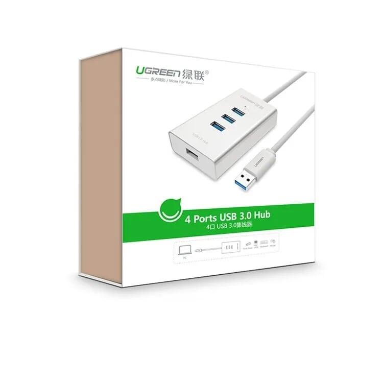 Ugreen UG30236CR126TK 1.5M Màu Trắng Bộ chia Hub USB 3.0 ra 4 cổng usb 3.0 cao cấp - HÀNG CHÍNH HÃNG