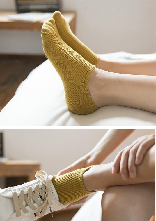 Combo 05 Đôi Tất Nữ Cổ Ngắn Chống Hôi Chân TV.NB5301 I Phong Cách Nhật Bản