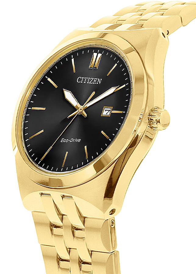 Đồng Hồ Nam Citizen Dây Kim Loại Máy Eco-Drive BM7333-85E - Mặt Đen