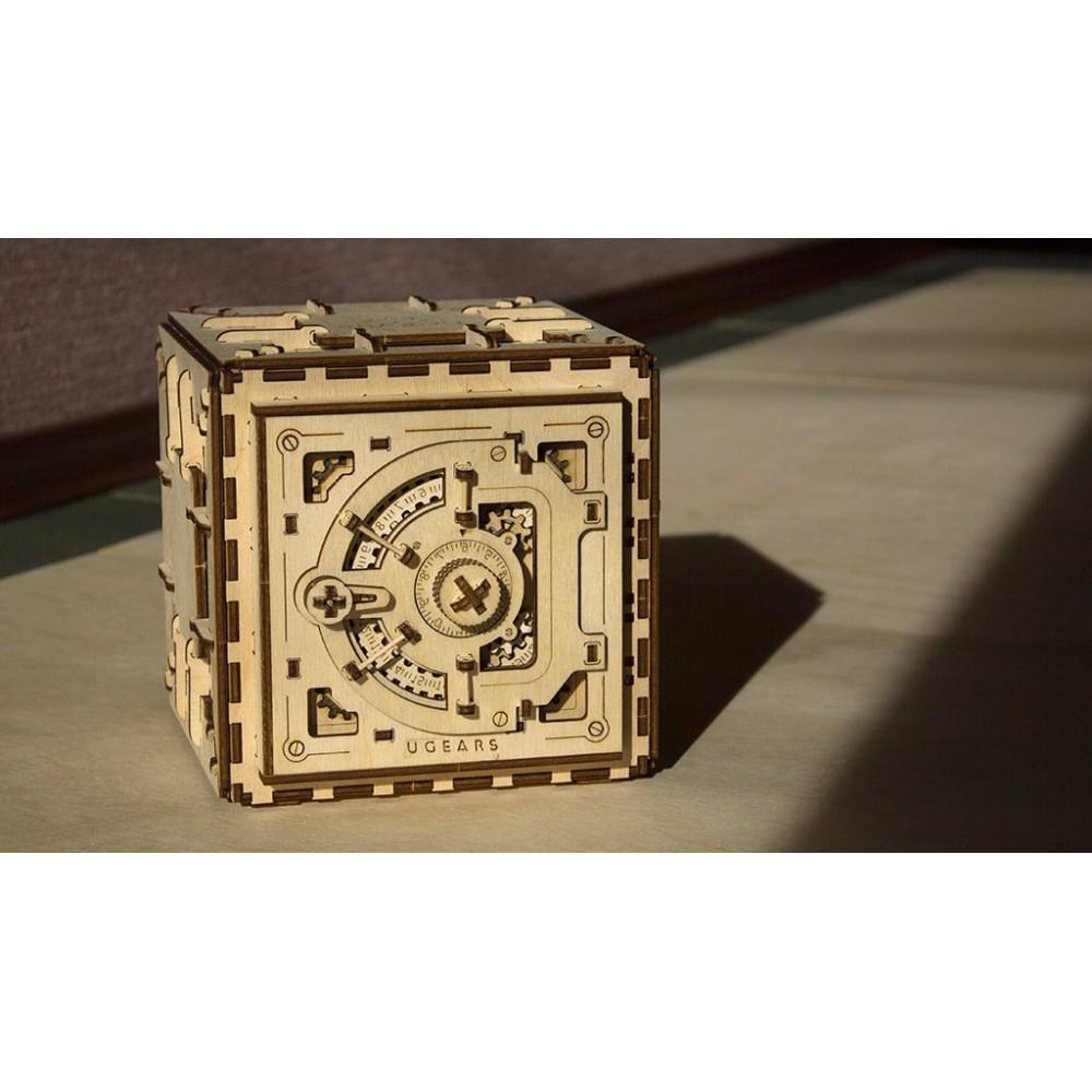 Mô Hình Gỗ Cơ Khí - Ugears Safe - Két sắt, sản phẩm chính hãng Ugears, nhập khẩu nguyên bộ từ EU, mô hình lắp ráp 3D, DYI