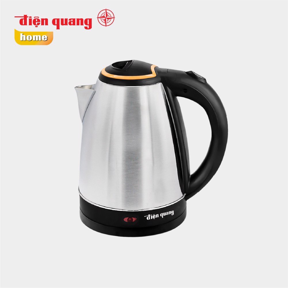 Hàng Chính Hãng Ấm đun nước siêu tốc Điện Quang ĐQ EKT12 1518 BL (1500W, 1.8L, inox 201 bóng, nhựa PP màu đen)