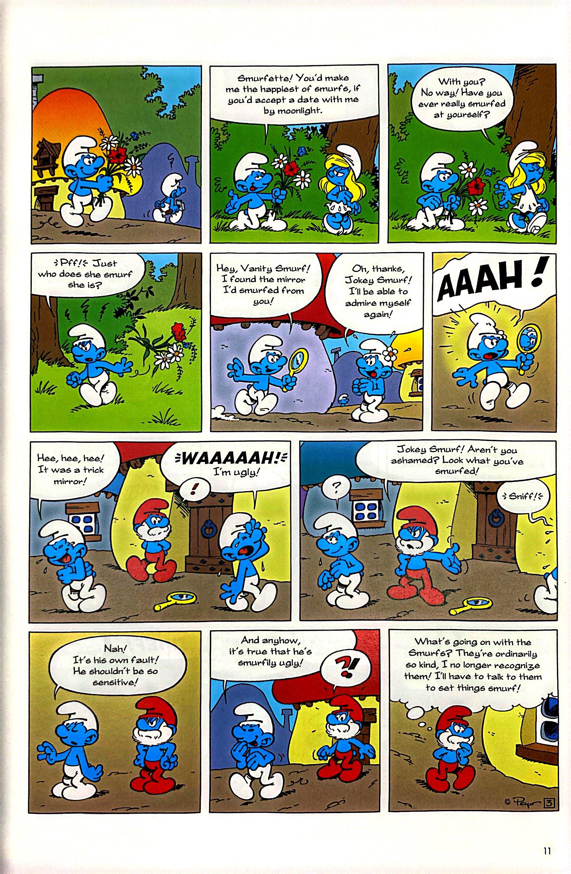 Sách ngoại văn: The Smurfs 3-In-1 #8 - The Smurf Menace, Can't Smurf Progress, And The Smurf Reporter