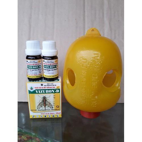 BỘ 4 LỒNG BẪY & 2 LỌ DIỆT RUỒI VÀNG - HIỆU QUẢ NHANH